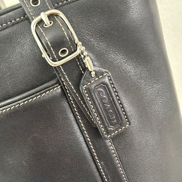 Coach Vintage Hampton Legacy Black Leatherware Tote - Picture 7 of 15